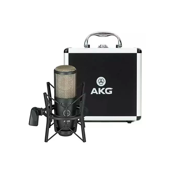 Microfone Condensador Cardioide AKG P220 Preto para Estúdios e Gravações