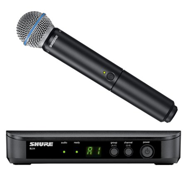 Microfone Shure BLX24 Beta58 Sem Fio para Apresentações