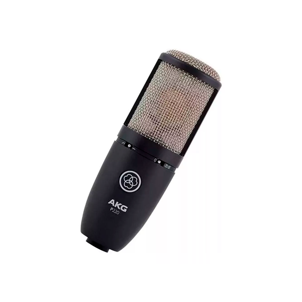 Microfone Condensador Cardioide AKG P220 Preto para Estúdios e Gravações