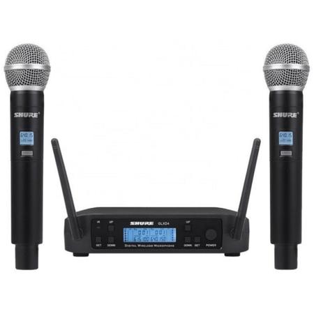 Microfone Shure SLXD4D SM58 Duplo G58 para Performances Profissionais