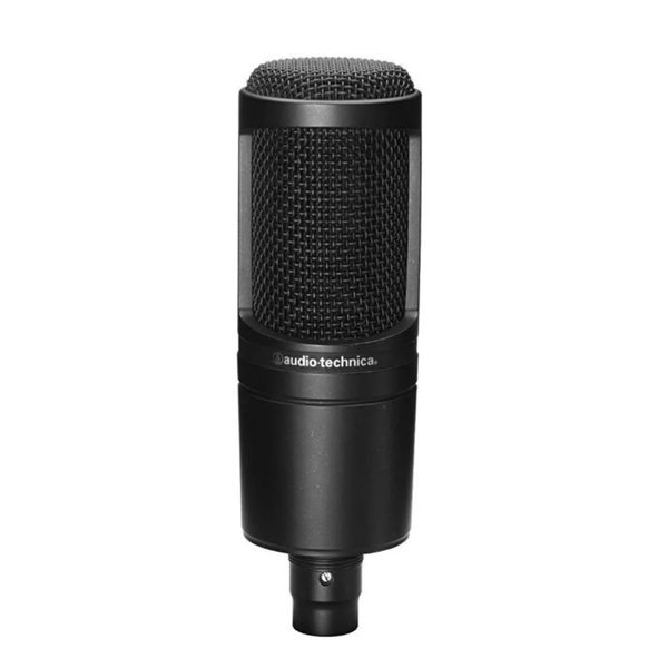 Microfone Condensador Audio Technica AT2020 para Estúdio de Gravação Profissional