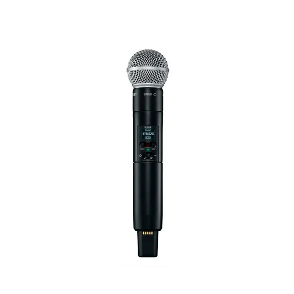 Microfone Shure SLXD124 SM58 WL185 Combo para Vocais e Conferências