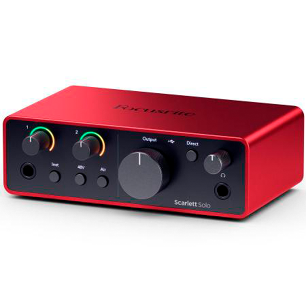 Interface Focusrite Solo 4ª Geração para Gravação com Alta Qualidade