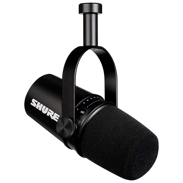 Microfone Shure MV7 Black USB/XLR para Podcast e Gravação