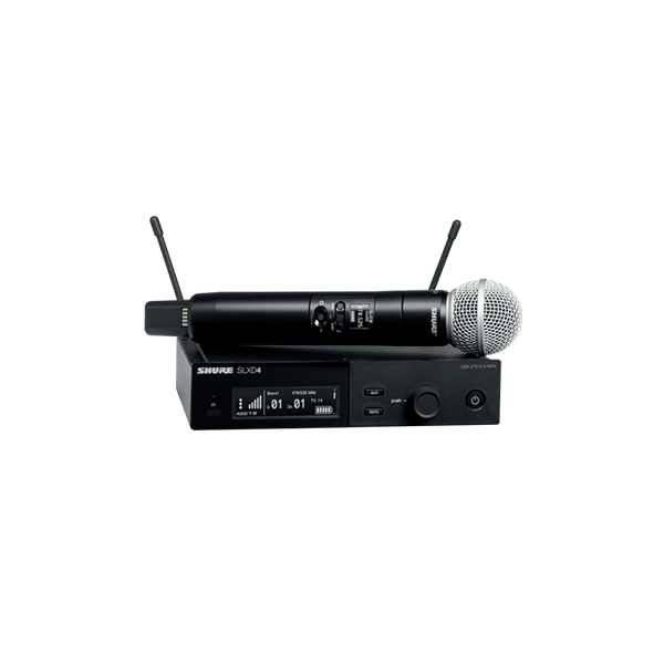 Microfone Shure SLXD2 SM58 L55 para Performances ao Vivo