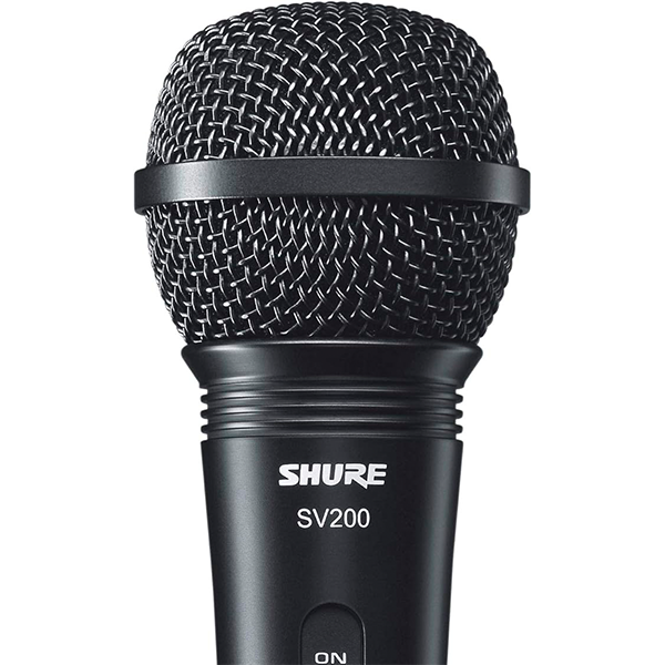 Microfone Vocal Shure SV200 Preto para Performances ao Vivo