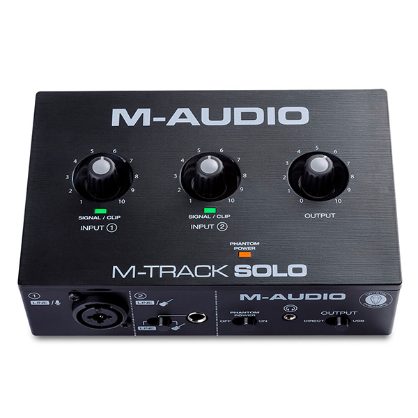 Interface M-Audio M-Track Solo USB para Gravação Doméstica