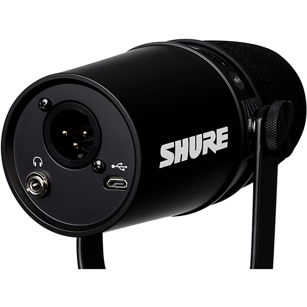 Microfone Shure MV7 Black USB/XLR para Podcast e Gravação