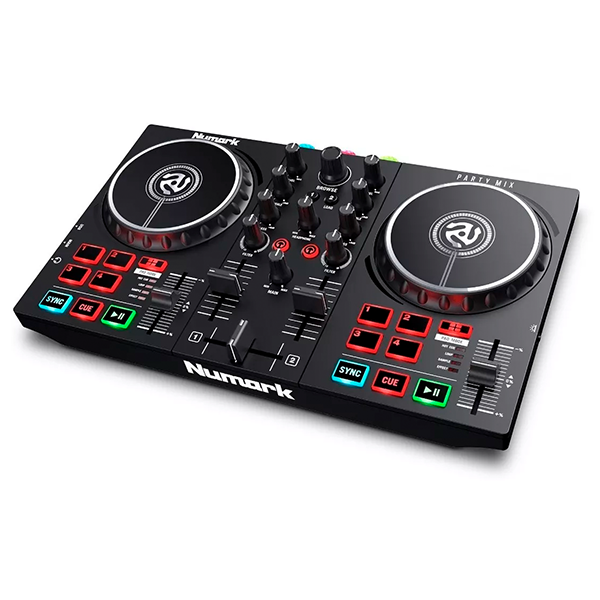 Controladora Numark PartyMix 2 para DJs Iniciantes com Luzes Integradas