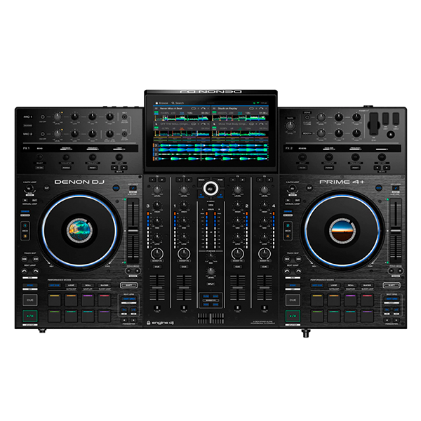 Controladora Denon Prime 4 + para DJs com Tela Táctil Integrada