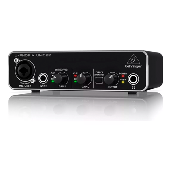 Interface Behringer UMC22 para Produção Musical