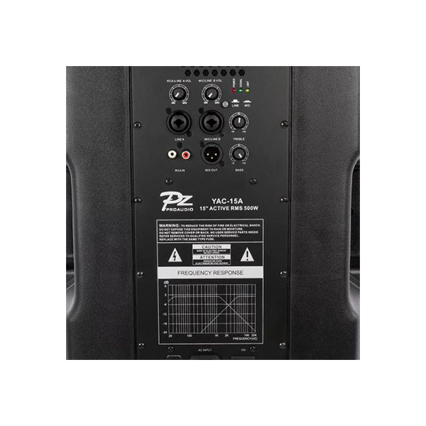 Caixa PZ YAC 15 - 500 Watts RMS para Sonorização Profissional