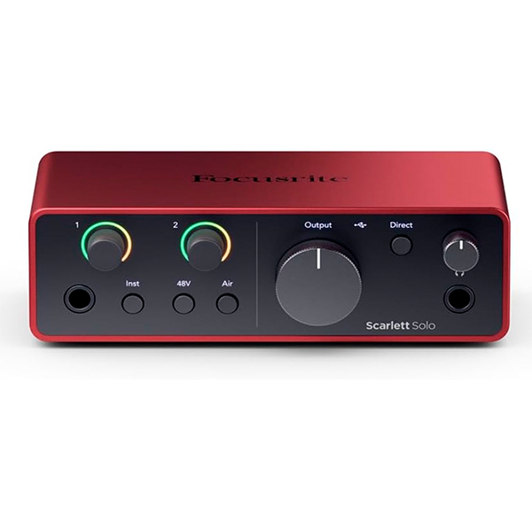 Interface Focusrite Solo 4ª Geração para Gravação com Alta Qualidade