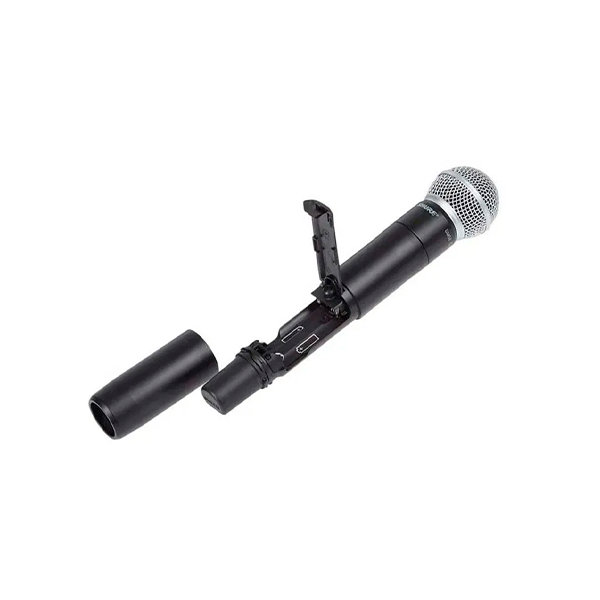 Microfone Shure SLXD2 L55 Bastão SM58 para Performances